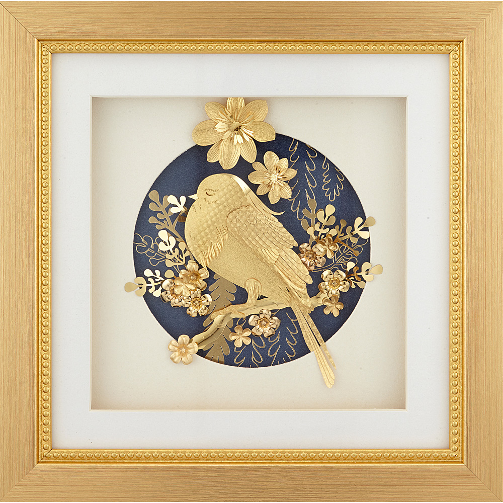 開運陶源純金祥和金箔畫系列~金魚【金玉滿堂】.24 x24 cm - PChome
