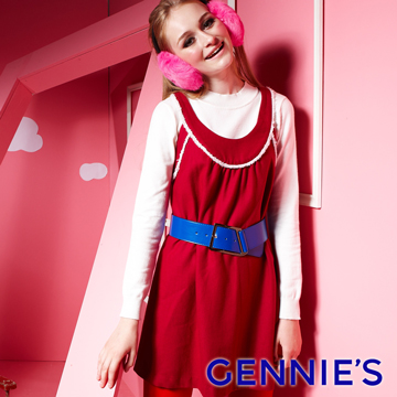 Gennies 奇妮 多風格羊毛背心上衣(紅/藍)