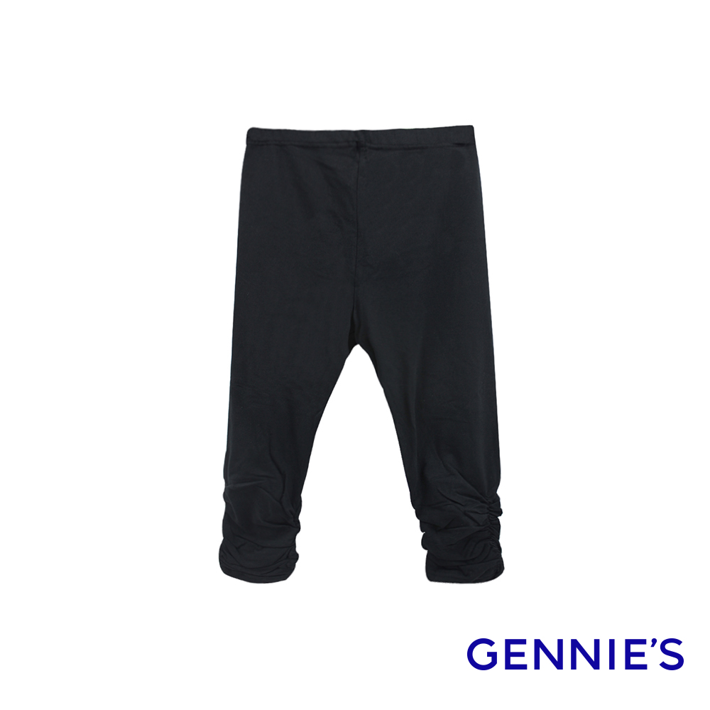 Gennies 奇妮 百搭抽皺素面七分褲