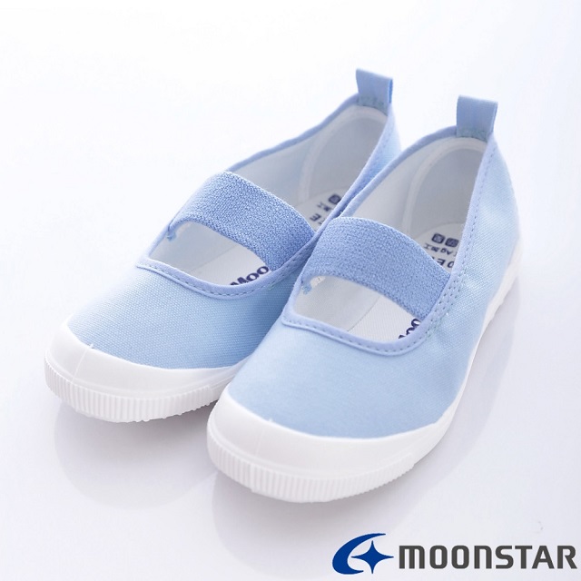 MOONSTAR 日本機能童鞋-日本製室內鞋-1951藍-中大童段15~25cm