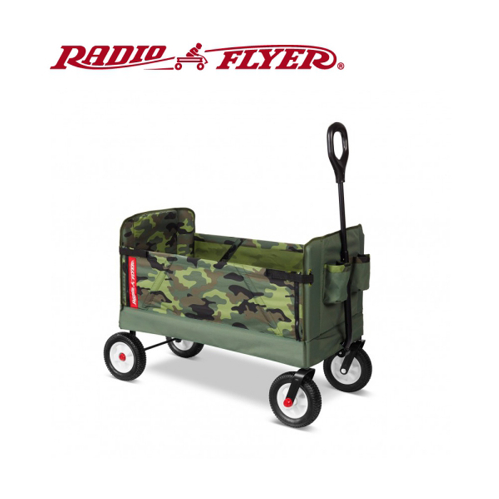 美國【RadioFlyer】迷彩先鋒三合一全地形折疊拖車