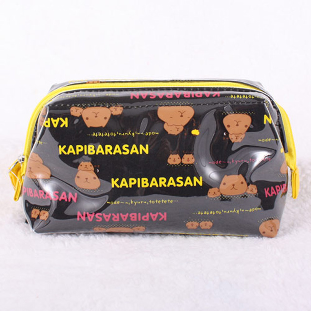Kapibarasan 水豚君 黑色經典系列化妝包