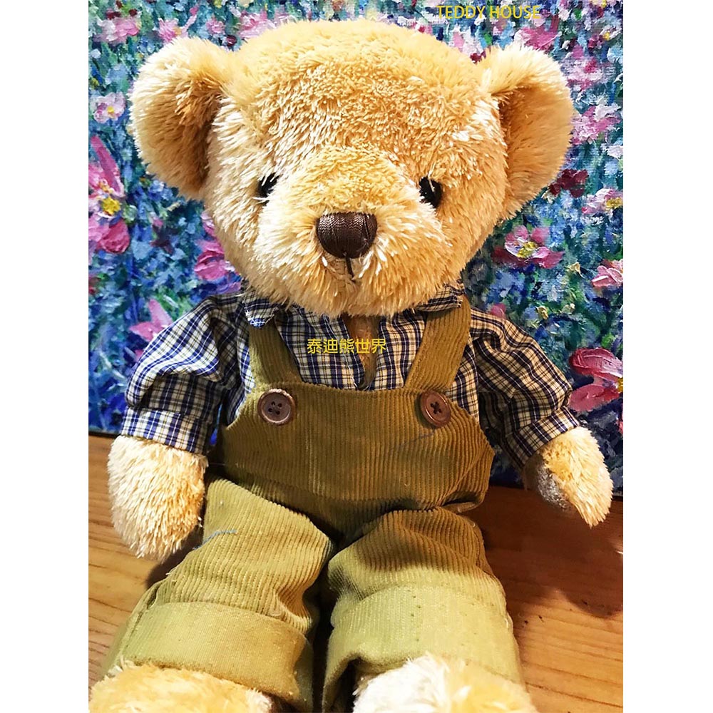 【TEDDY HOUSE】泰迪熊玩偶公仔絨毛娃娃富國王子泰迪熊鄉村熊(大)(男)~鄉村風格超帥可許願好運泰迪熊