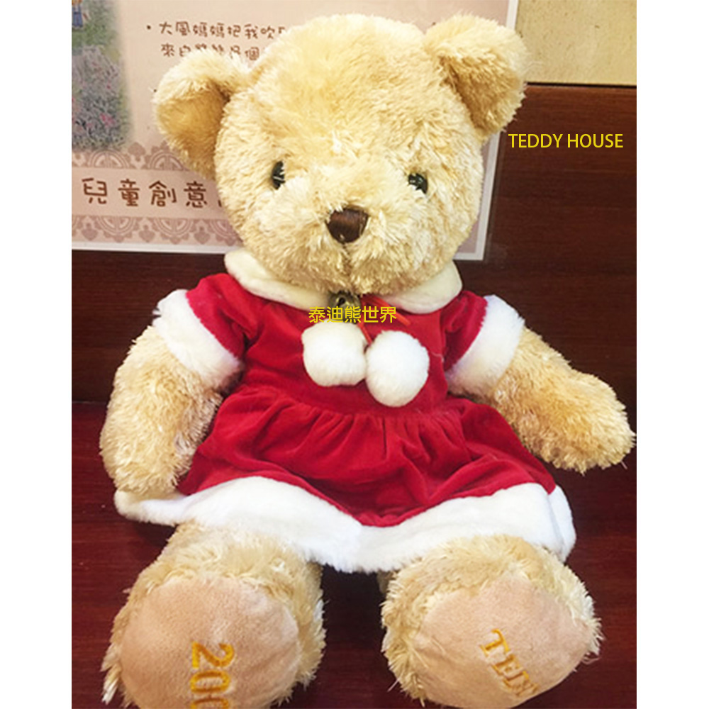 【TEDDY HOUSE】泰迪熊玩具玩偶公仔絨毛娃娃娜娜紅衣洋裝公主泰迪熊(可許願有靈氣好運泰迪熊)