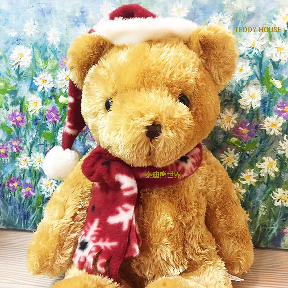 【TEDDY HOUSE】泰迪熊玩具玩偶公仔絨毛娃娃聖誕泰迪熊(正版泰迪熊可許願有靈氣好運泰迪熊)