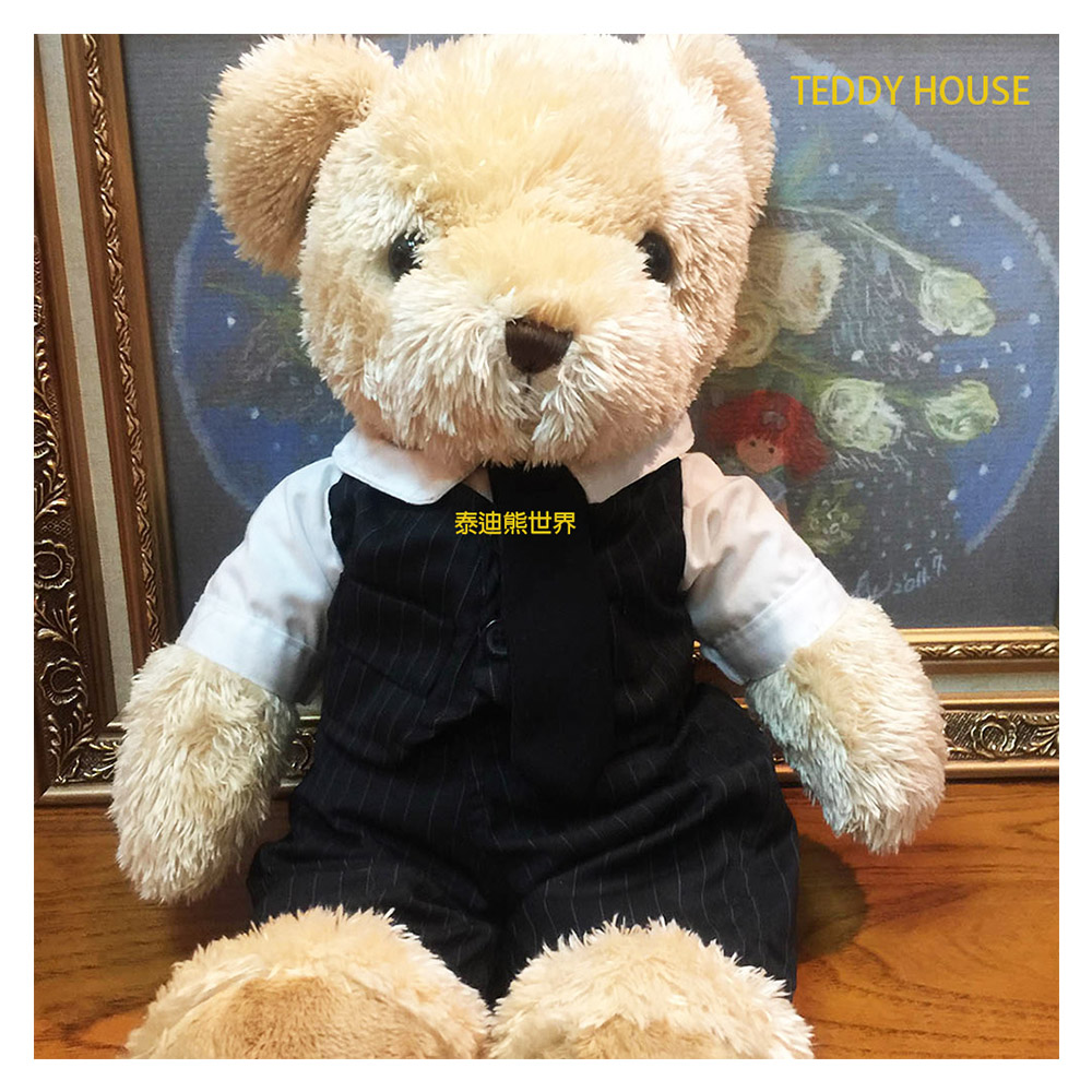 【TEDDY HOUSE】泰迪熊玩具玩偶公仔絨毛娃娃泰迪熊西裝捷克王子(可許願有靈氣好運泰迪熊)