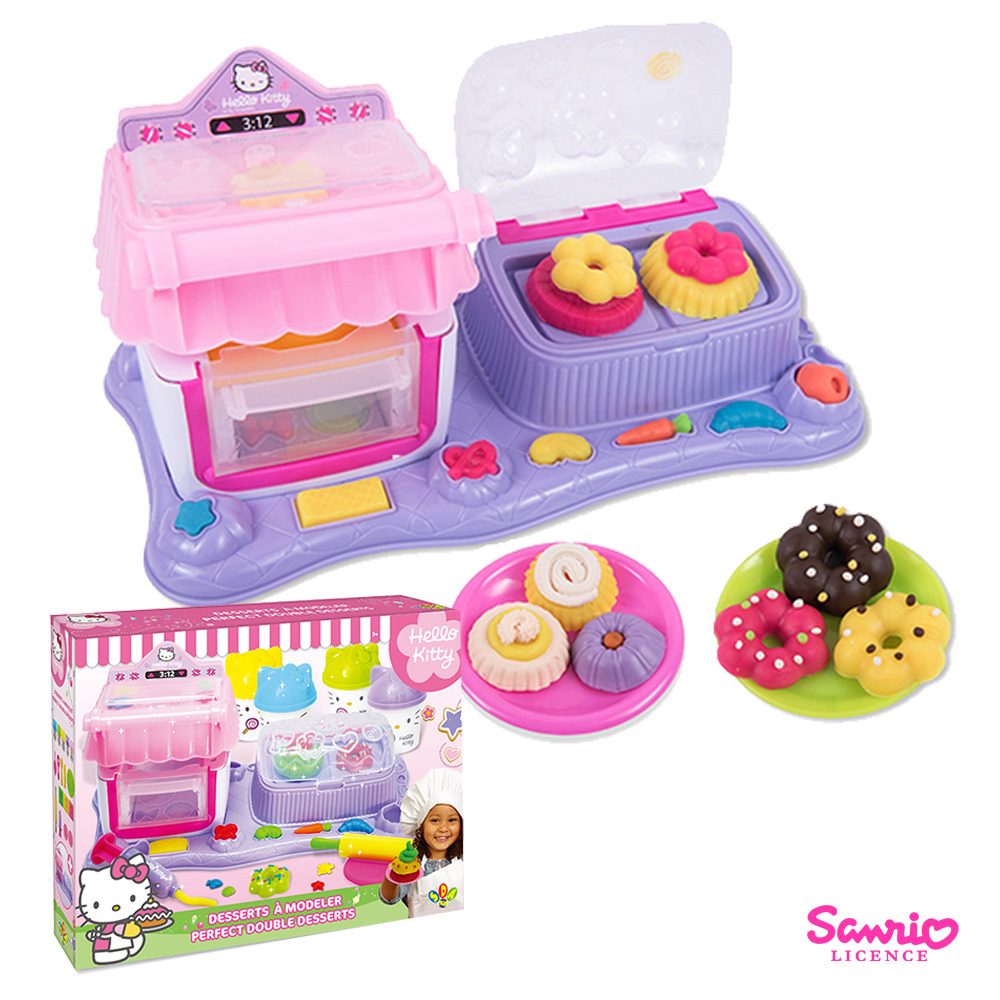 Sanrio 三麗鷗 【愛而富L&R】凱蒂貓KITTY流行甜品店黏土組