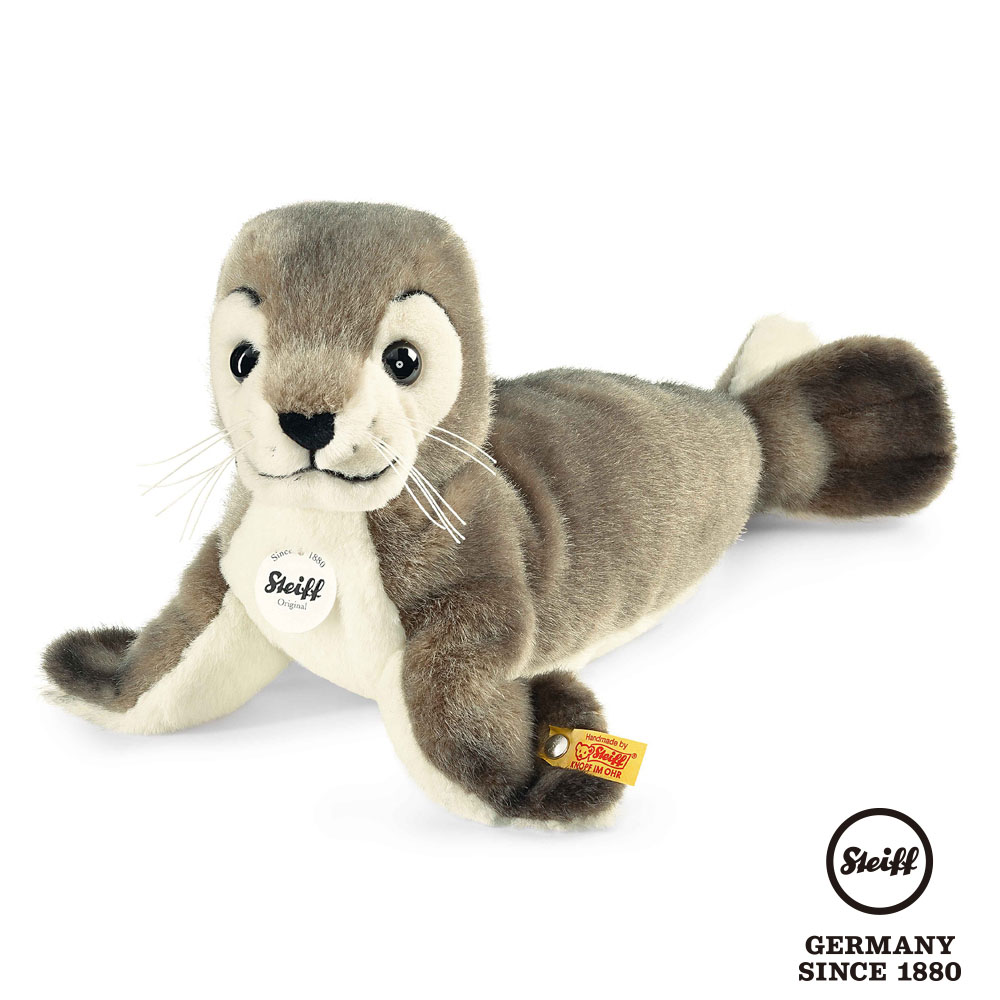 STEIFF 金耳釦泰迪熊 德國 - Robby Seal 海豹(動物王國_黃標)