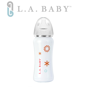 L.A. Baby 超輕量保溫奶瓶 9oz (珍珠白)六色