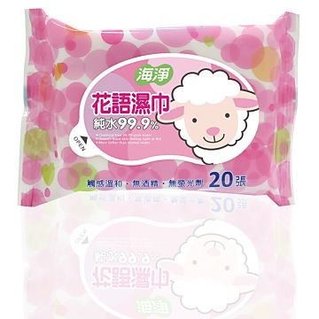 海淨 花語濕巾20張-12入