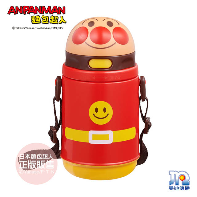 Anpanman 麵包超人 AN造型吸管保冷水壼400ml