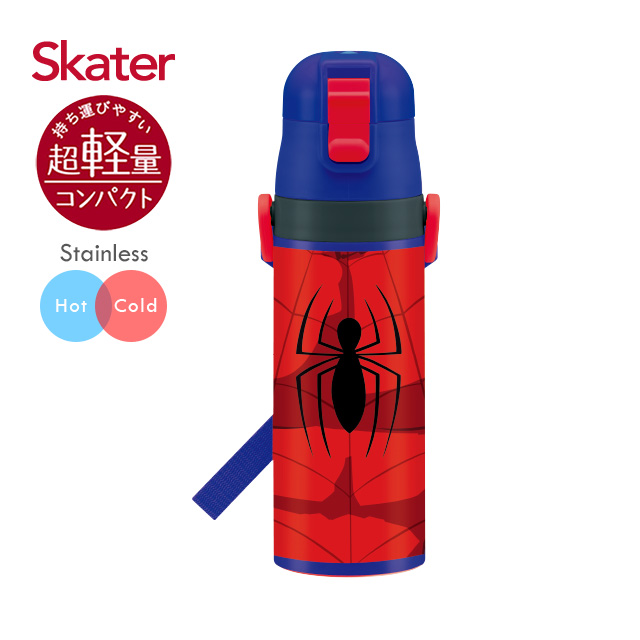 SKATER 不鏽鋼直飲保溫水壺(470ml)蜘蛛人