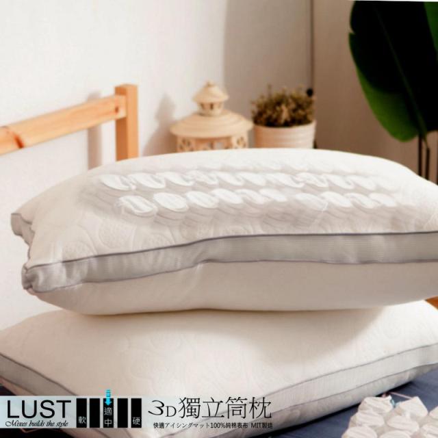 LUST 3D獨立筒枕/Q彈柔軟  /五星級羽絲絨 /台灣生產