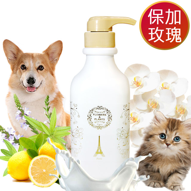 Flowers&Plants 愛戀花草 玫瑰精油-白毛亮澤寵物潤絲精 1000ML