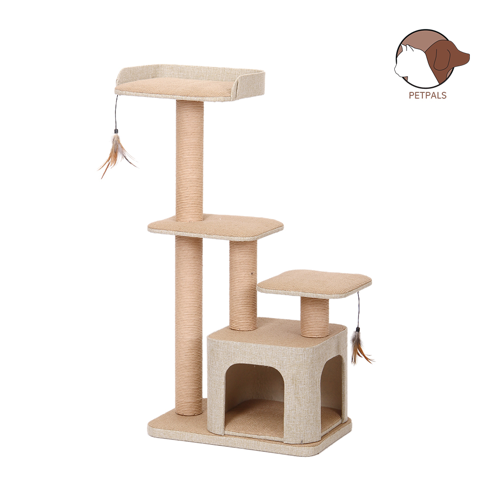 美國Petpals 麻布紙繩雙洞遊憩跳台-4層