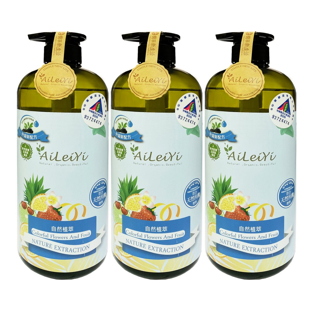 AiLeiYi 愛蕾伊 洋甘菊修護洗髮精-繽紛花果香1000ml(3瓶/組)