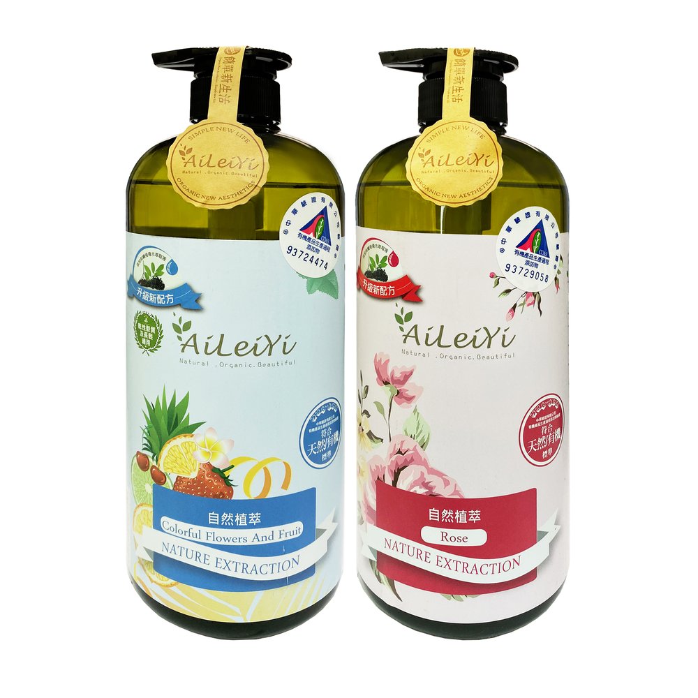 AiLeiYi 愛蕾伊 洋甘菊修護洗髮精-繽紛花果香+洋甘菊潤膚沐浴精-玫瑰花香1000ml（其他規格）