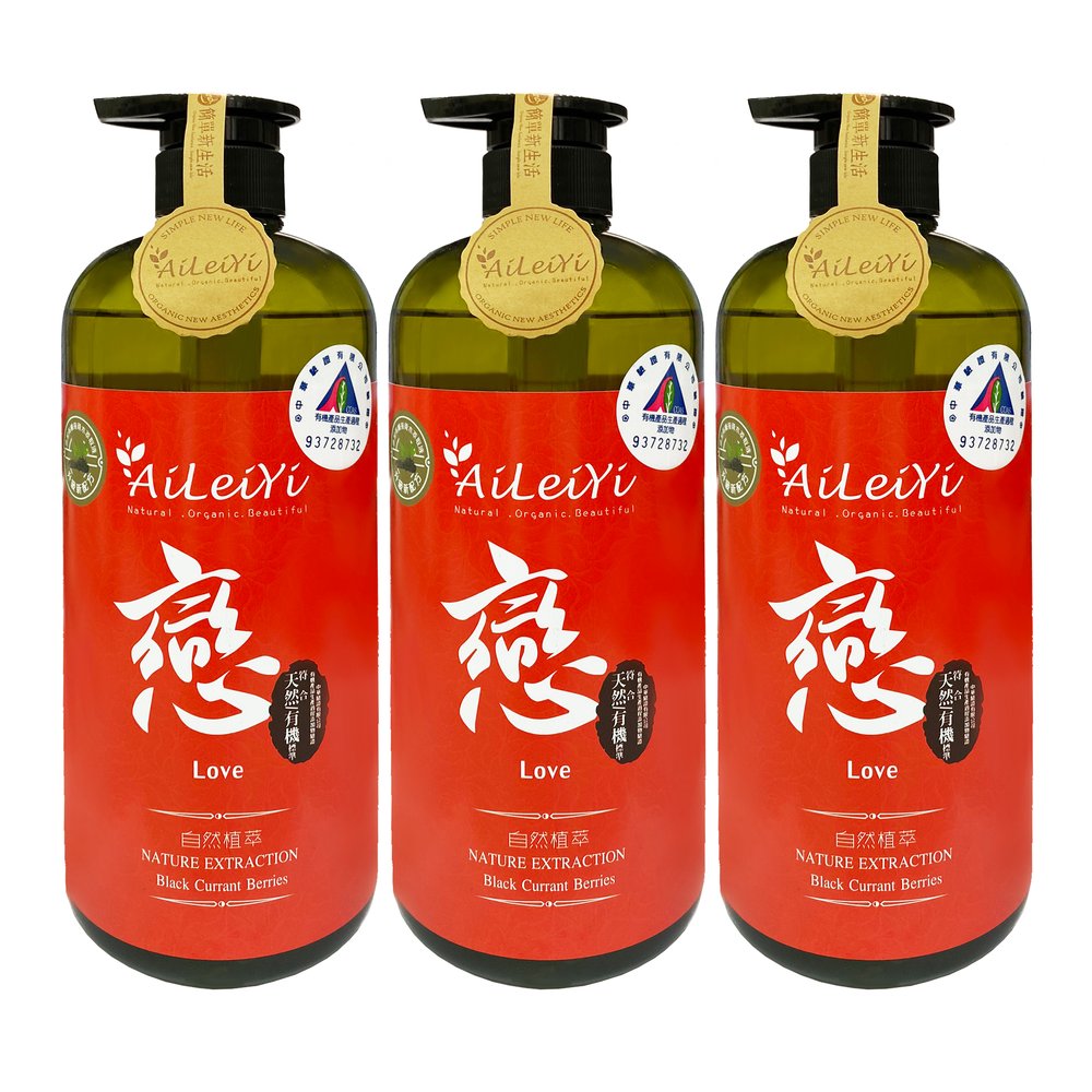 AiLeiYi 愛蕾伊 洋甘菊修護洗髮精-戀/黑醋栗莓果1000ml(3瓶/組)（其他規格）