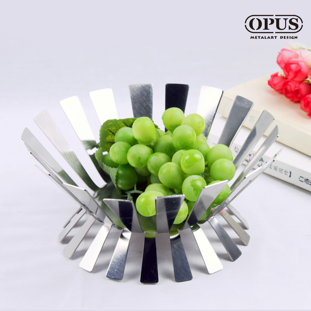 OPUS 東齊金工 不鏽鋼藝術《雪舞果盤》單件-小