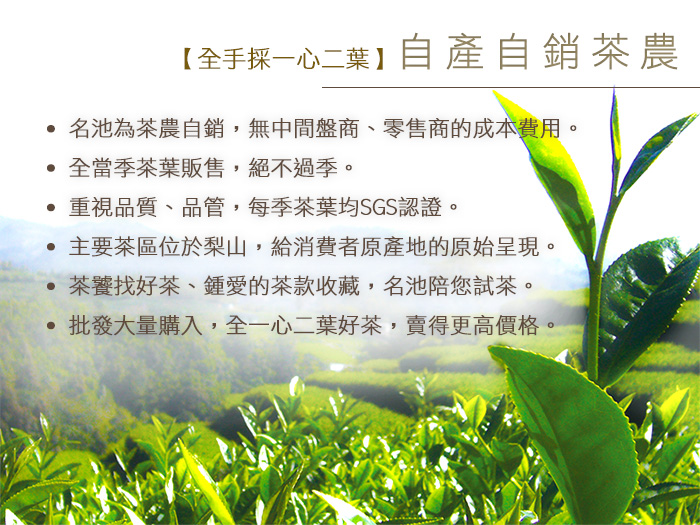 MingChi Tea 名池茶業【南紡購物中心】 阿里山高山茶手採一心二葉禮盒