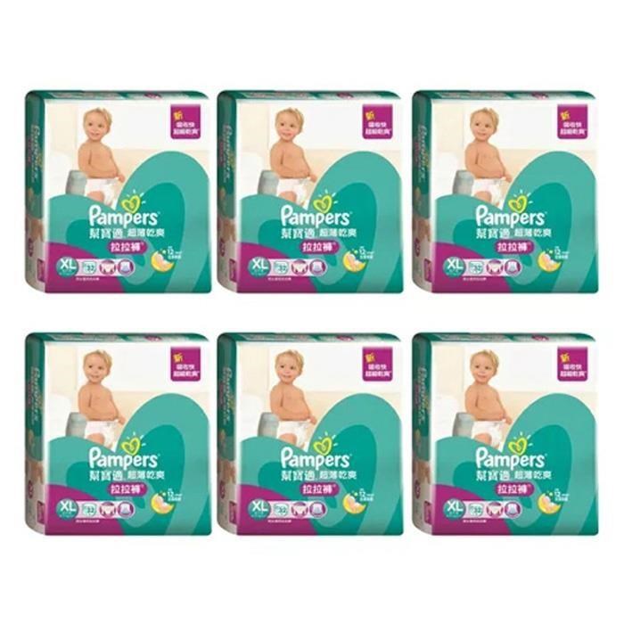 Pampers 幫寶適 超薄乾爽拉拉褲 紙尿褲XL 32片*6包入(箱購)
