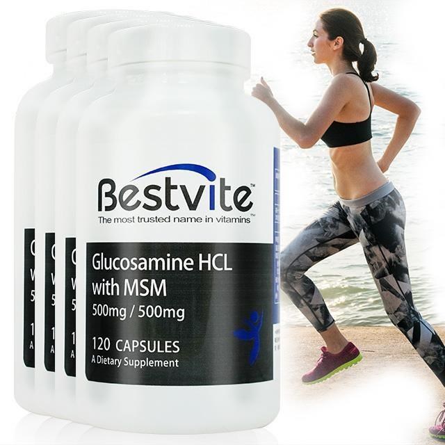 Bestvite 必賜力 即期品葡萄糖胺+MSM膠囊4瓶組(120顆/瓶) 效期2027/5/31