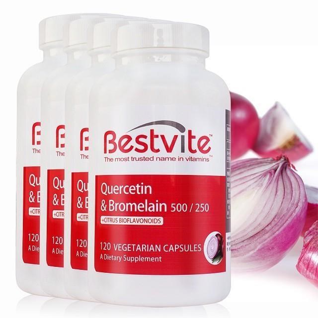 【美國BestVite】必賜力洋蔥萃取物含槲黃素膠囊4瓶組 (120顆*4瓶)