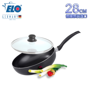 ELO 【南紡購物中心】 《德國》DUCTO 高身不沾平底萬用鍋含蓋(28cm)