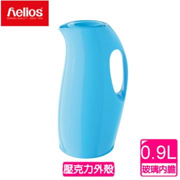 HELIOS 海利歐斯 【南紡購物中心】 德國 炫彩曲線造型保溫壺水瓶藍900cc