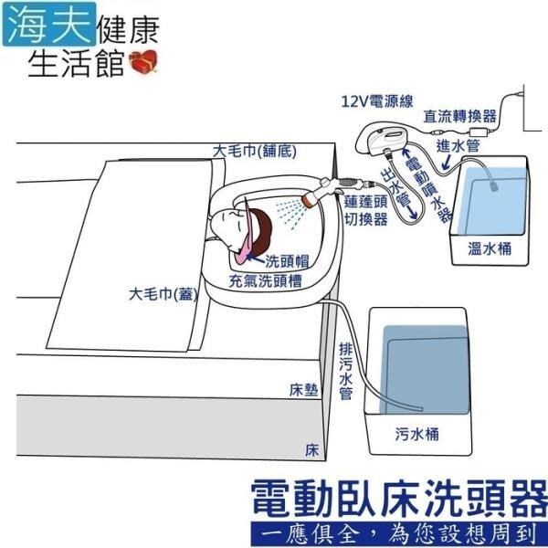 海夫健康生活館 【南紡購物中心】 洗頭器 豪華型/電動加壓/臥床專用/方便清洗(ZHCN1916)