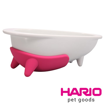 HARIO 【南紡購物中心】 長嘴犬粉紅專用磁碗 PTSC-LPC