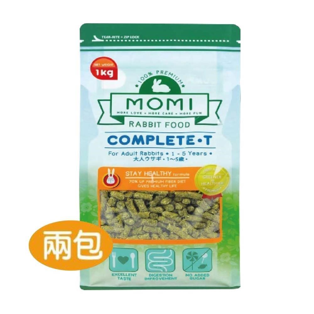 MOMI 摩米 摩米營養全T成兔飼料 1公斤裝-兩包組(成兔飼料)