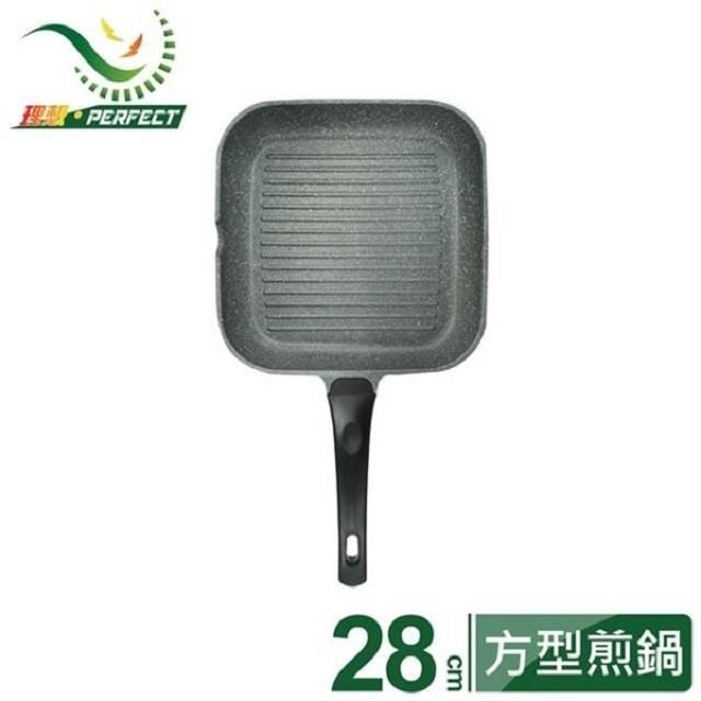 PERFECT 理想 日式黑金剛方型煎盤28cm