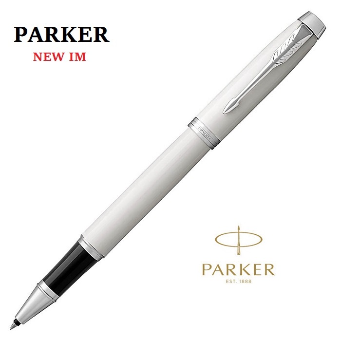 PARKER 派克NEW IM白桿白夾鋼珠筆