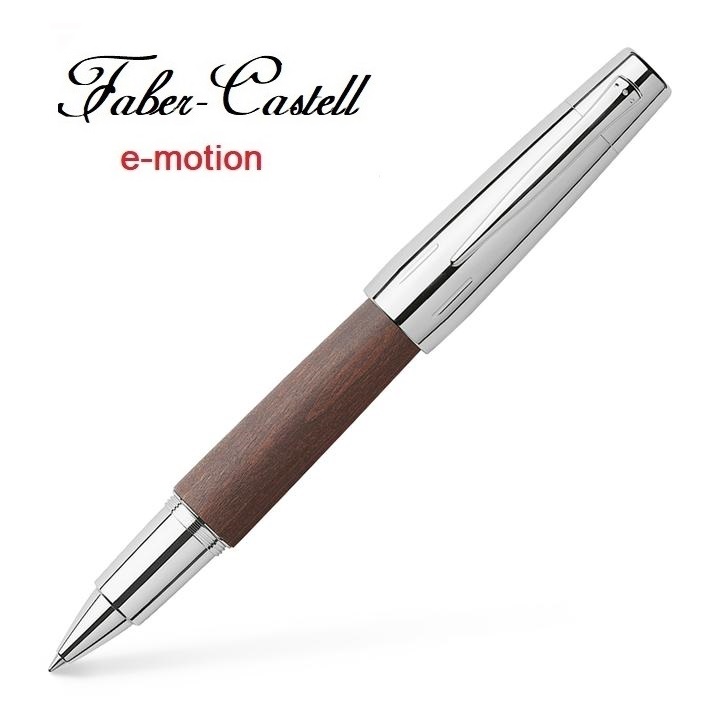 Faber-Castell 輝柏 E-MOTION系列高雅梨木鋼珠筆- 黑色筆桿