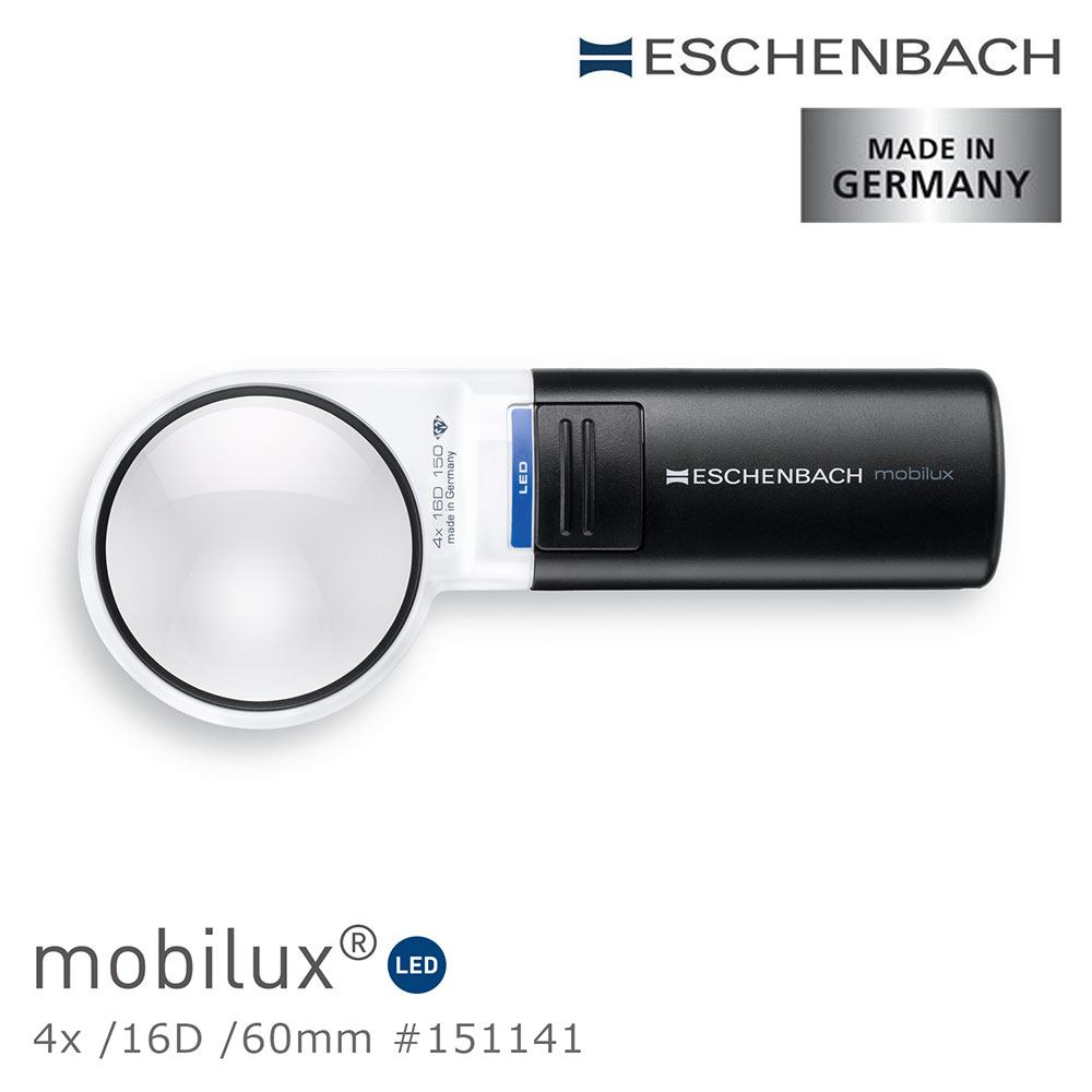 Eschenbach 宜視寶 4x/16D/60mm 德國製LED手持型非球面放大鏡 151141