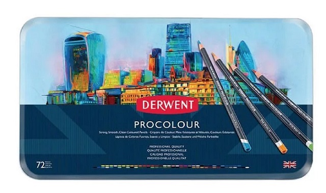 DERWENT PROCOLOUR油性色鉛72色-鐵盒裝 2302508