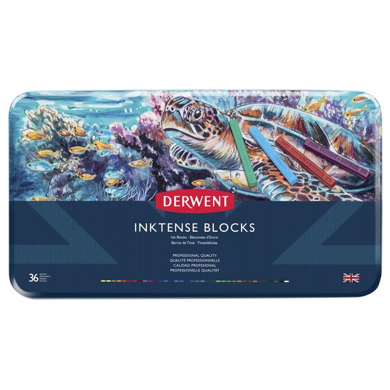 DERWENT 水墨色鉛條36色-鐵盒裝