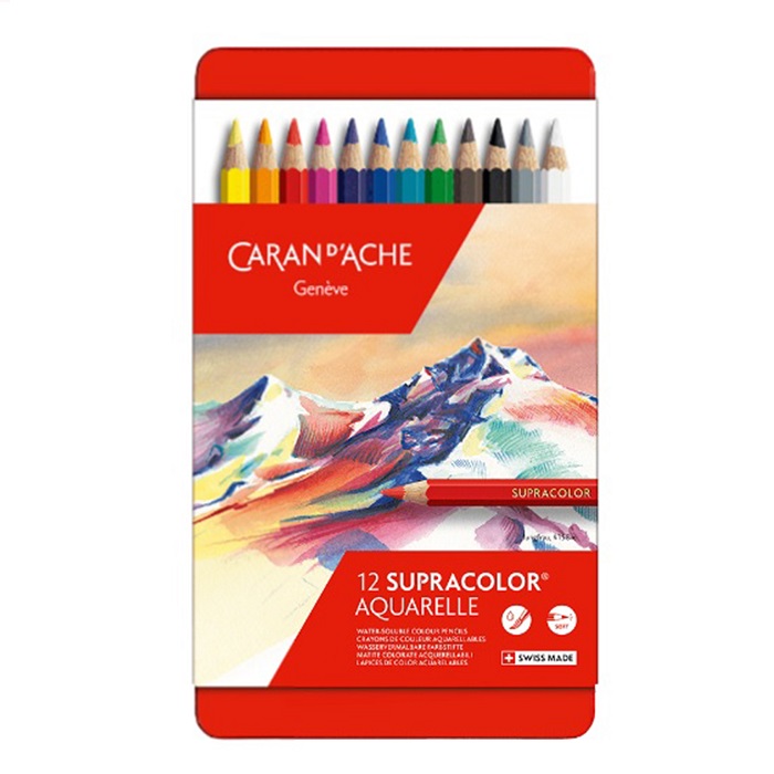 CARAN d'ACHE 瑞士卡達 瑞士Caran dAche卡達Supracolor系列專家級12色水性彩色鉛筆* 3888.312