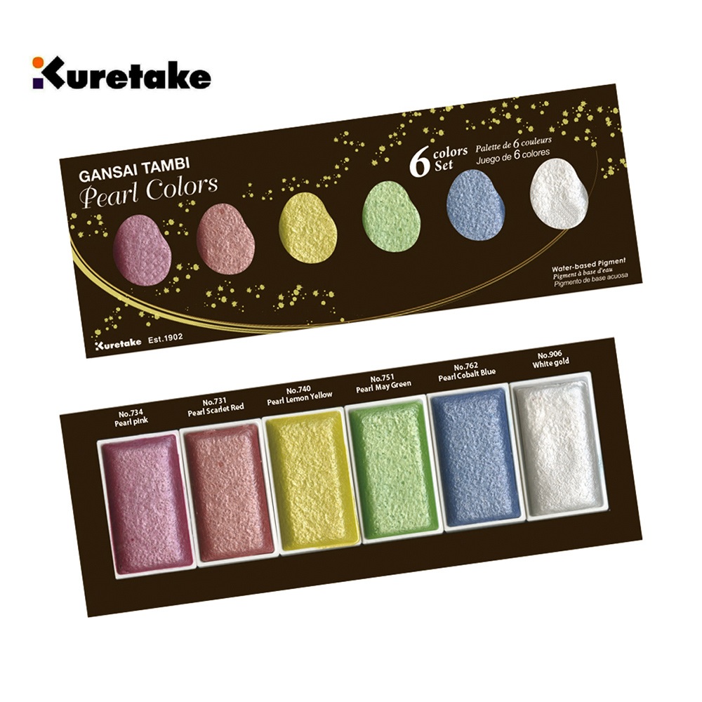 Kuretake 日本吳竹 【Kuretake 日本吳竹】顏彩耽美 珠光系列 (MC20PC/6V)