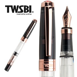 TWSBI 三文堂 台灣 鋼筆 / 鑽石 580 / 透黑玫瑰金 II / EF