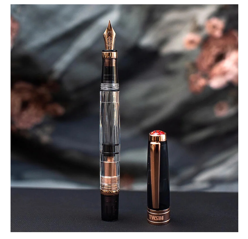 TWSBI 三文堂 鑽石580 透黑玫瑰金 活塞鋼筆