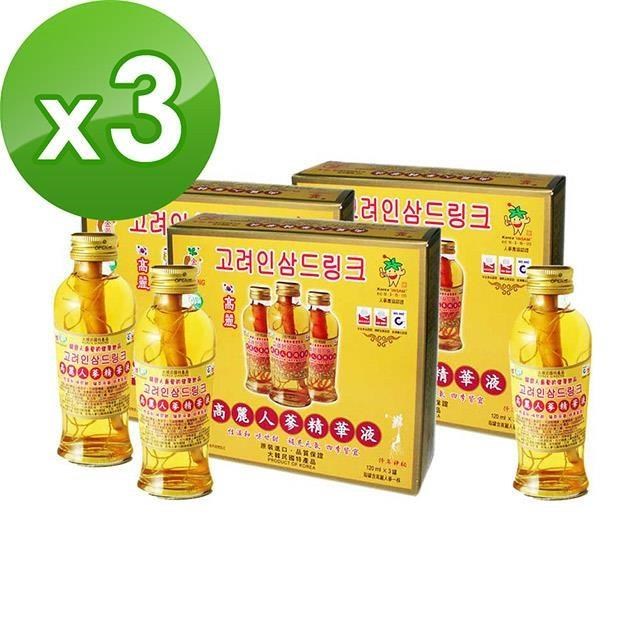 金蔘 韓國高麗人蔘精華液(120ml*3瓶)共3盒