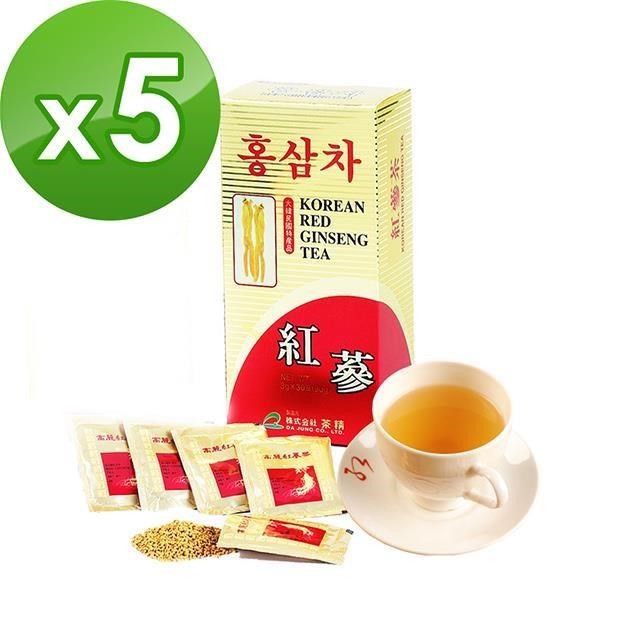 金蔘 6年根韓國高麗紅蔘茶(30包/盒)共5盒