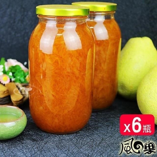 風之果 老欉頂級黃金柚肉手工柚子醬柚子茶x6瓶