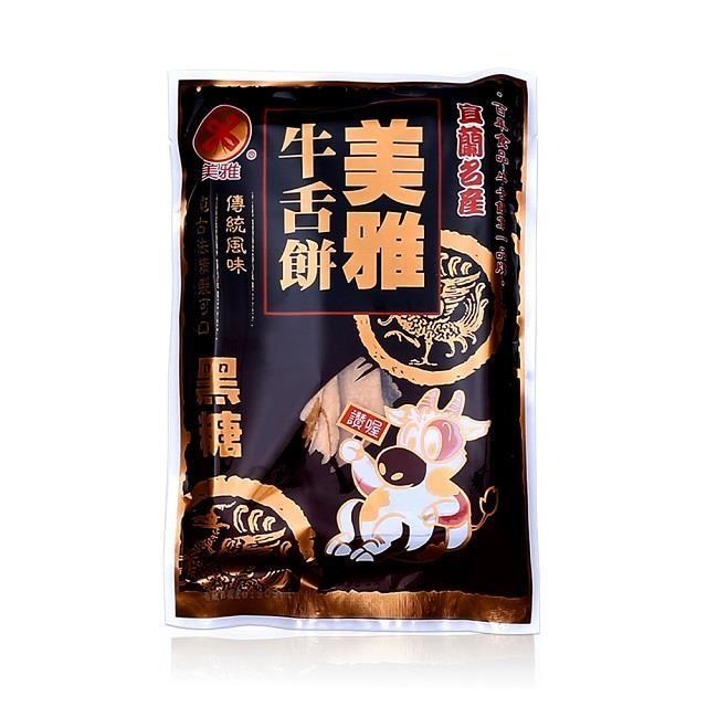 美雅宜蘭餅 優質牛舌餅-黑糖芝麻 x15包